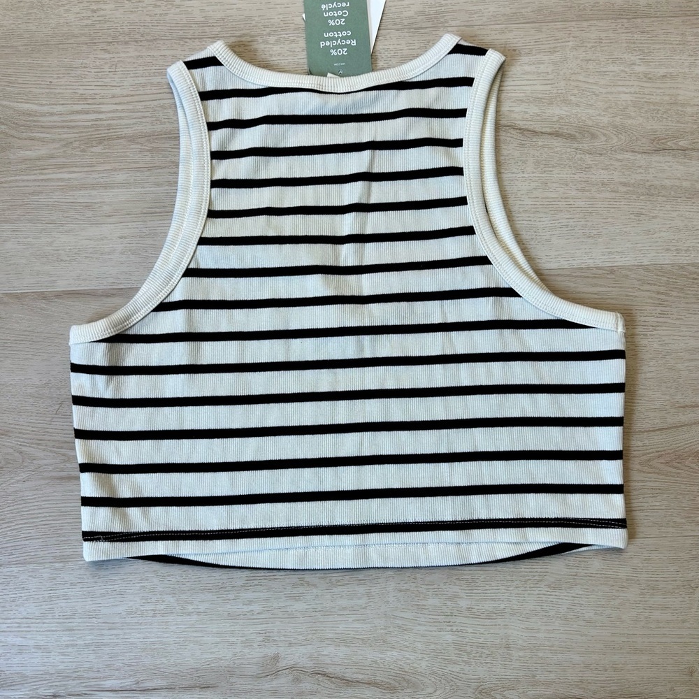 Women H&M Crop Stripe Tank XL - Picture 3 of 4